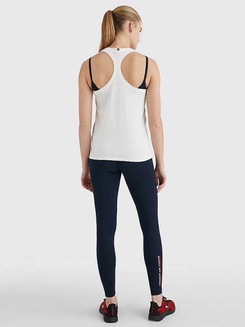 Tommy Hilfiger Sport Organic Pamut Tank Top Póló Női Fehér | TH275SPD