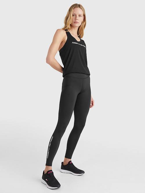 Tommy Hilfiger Sport Performance Full Length Leggings Női Fekete | TH012TUA