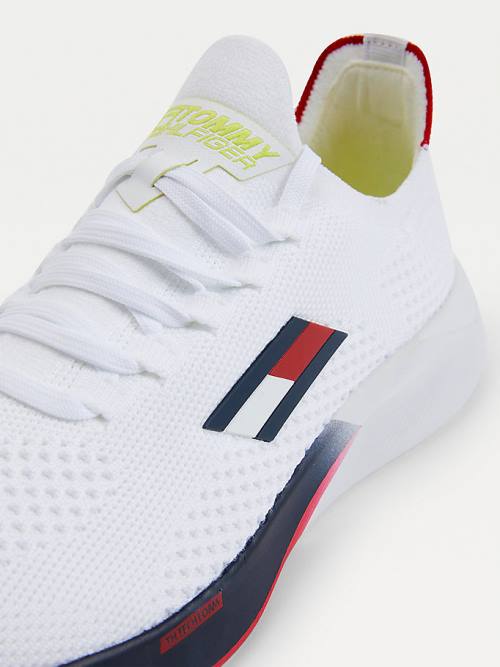 Tommy Hilfiger Sport Performance Knitted Tornacipő Férfi Fehér | TH401LJX