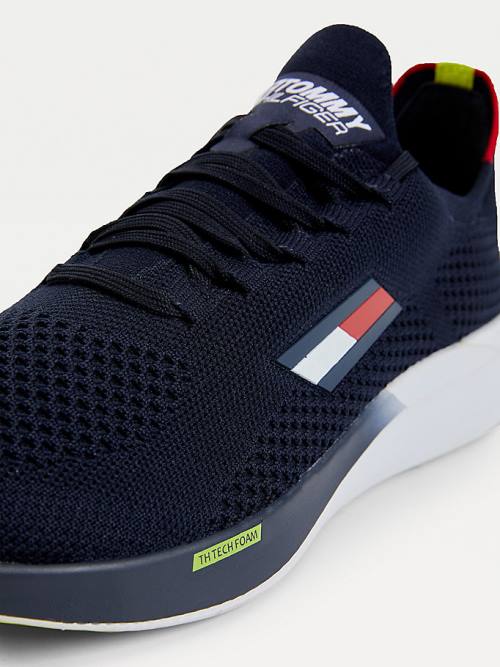 Tommy Hilfiger Sport Performance Knitted Tornacipő Férfi Kék | TH851TBS