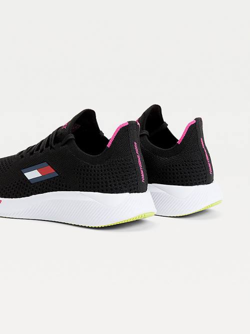 Tommy Hilfiger Sport Performance Knitted Elite Tornacipő Női Fekete | TH943URO