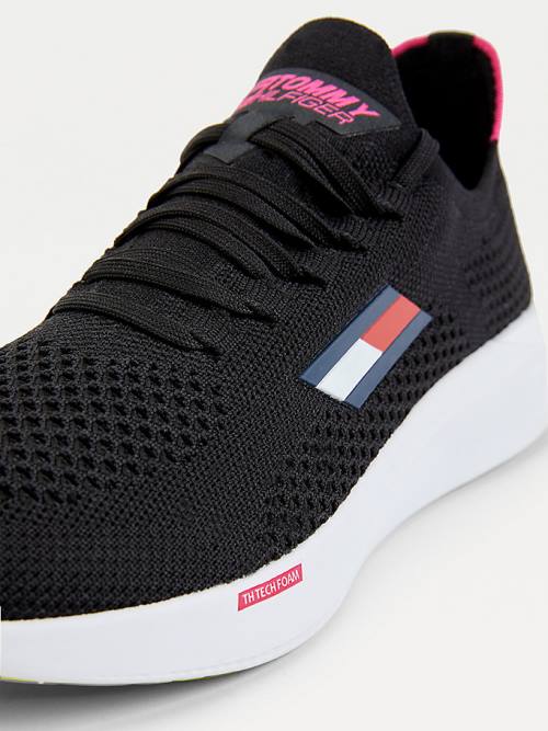 Tommy Hilfiger Sport Performance Knitted Elite Tornacipő Női Fekete | TH943URO