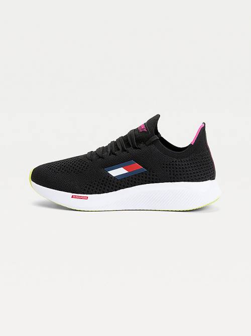 Tommy Hilfiger Sport Performance Knitted Elite Tornacipő Női Fekete | TH943URO