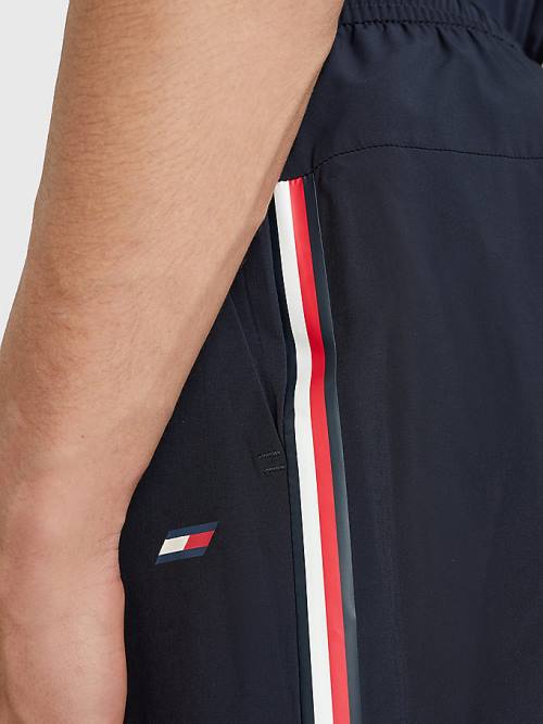 Tommy Hilfiger Sport Performance Tape Torna Rövidnadrág Férfi Kék | TH924SHN