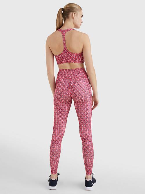 Tommy Hilfiger Sport Print Full Length Leggings Női Piros | TH173VJQ