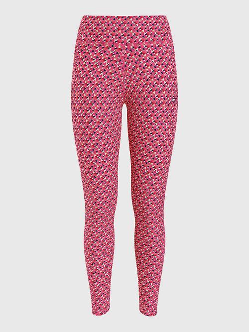 Tommy Hilfiger Sport Print Full Length Leggings Női Piros | TH173VJQ