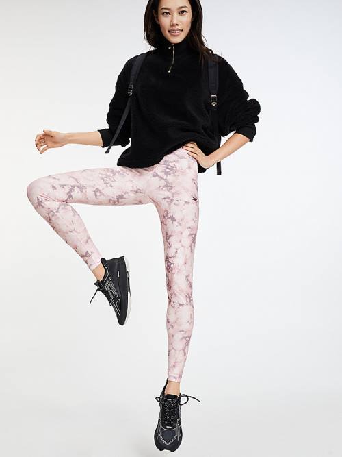 Tommy Hilfiger Sport Print Full Length Leggings Női Rózsaszín | TH397DSW