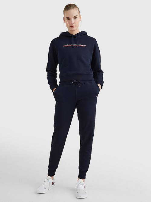 Tommy Hilfiger Sport Relaxed Fit Drawstring Joggers Nadrág Női Kék | TH293XMA