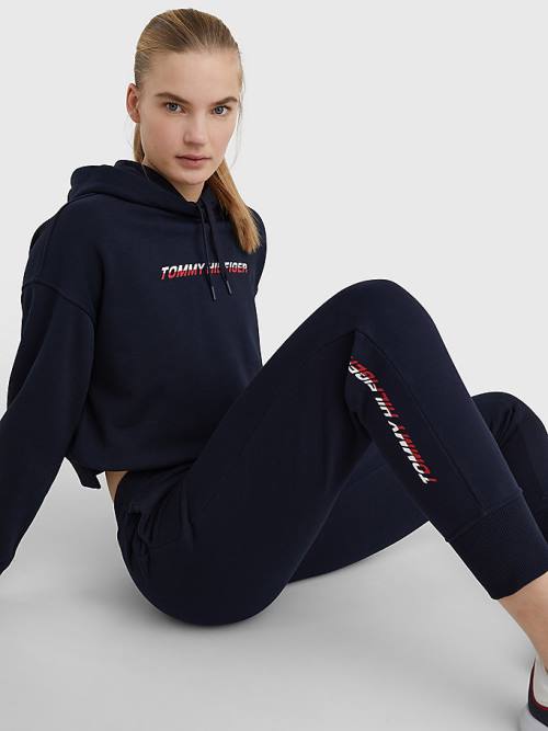 Tommy Hilfiger Sport Relaxed Fit Drawstring Joggers Nadrág Női Kék | TH293XMA