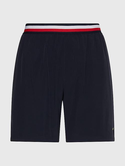 Tommy Hilfiger Sport Signature Tape Recycled Rövidnadrág Férfi Kék | TH965MAR