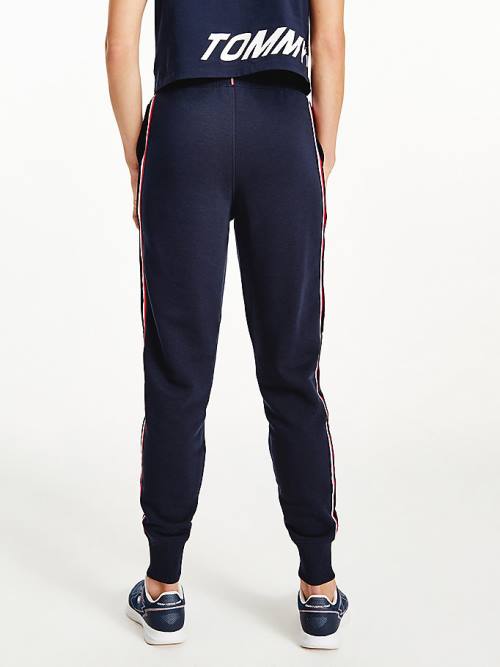 Tommy Hilfiger Sport Signature Tape Regular Fit Joggers Nadrág Női Kék | TH904JIP