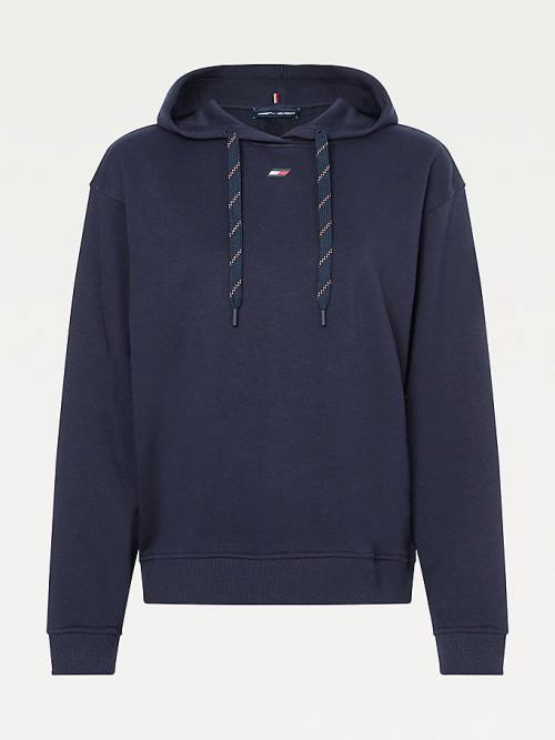 Tommy Hilfiger Sport Signature Tape Relaxed Fit Kapucnis Pulóver Női Kék | TH291JVU