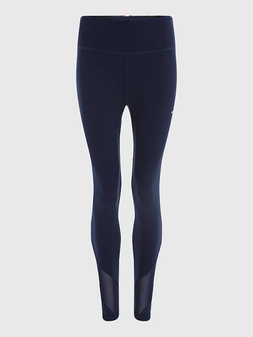 Tommy Hilfiger Sport Skinny Fit Mesh 7/8 Length Leggings Női Kék | TH283GWS