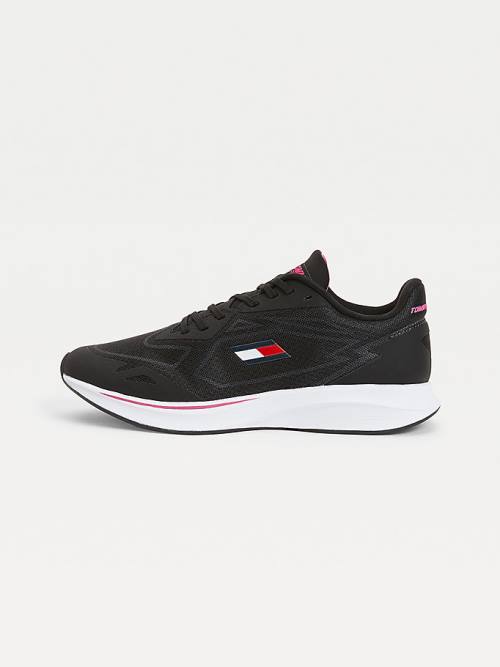 Tommy Hilfiger Sport Sleek Mixed Texture Tornacipő Női Fekete | TH623GNW