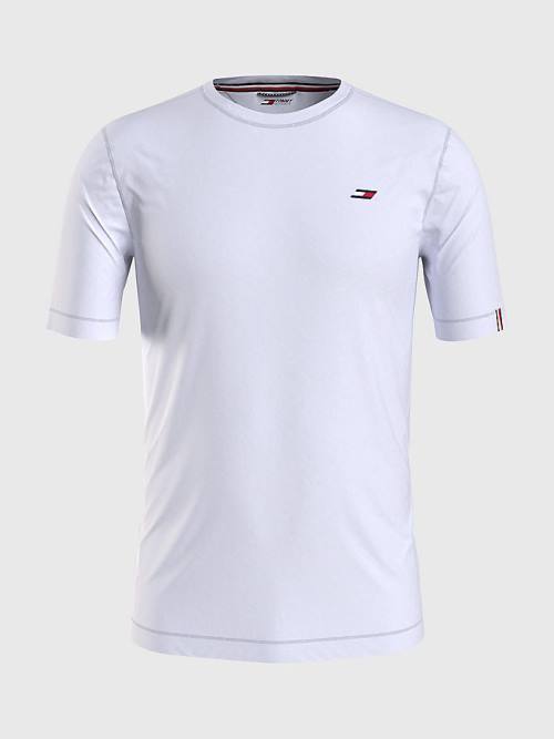 Tommy Hilfiger Sport Slim Fit Logo Torna Póló Férfi Fehér | TH685TXN