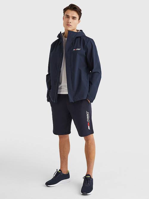 Tommy Hilfiger Sport Slim Fit Windbreaker Kabát Férfi Kék | TH190WKA