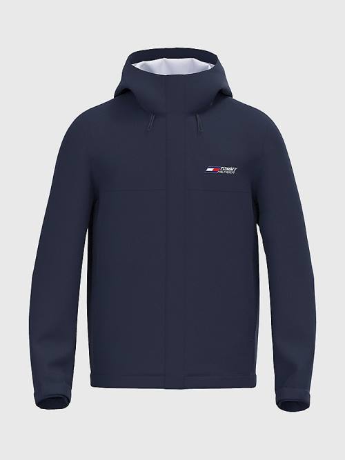 Tommy Hilfiger Sport Slim Fit Windbreaker Kabát Férfi Kék | TH190WKA