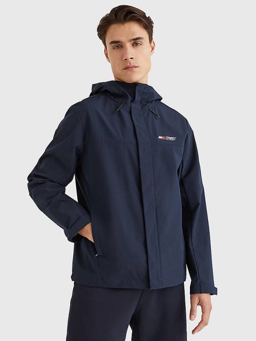 Tommy Hilfiger Sport Slim Fit Windbreaker Kabát Férfi Kék | TH190WKA