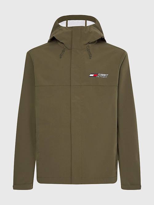 Tommy Hilfiger Sport Slim Fit Windbreaker Kabát Férfi Khaki | TH287ADY