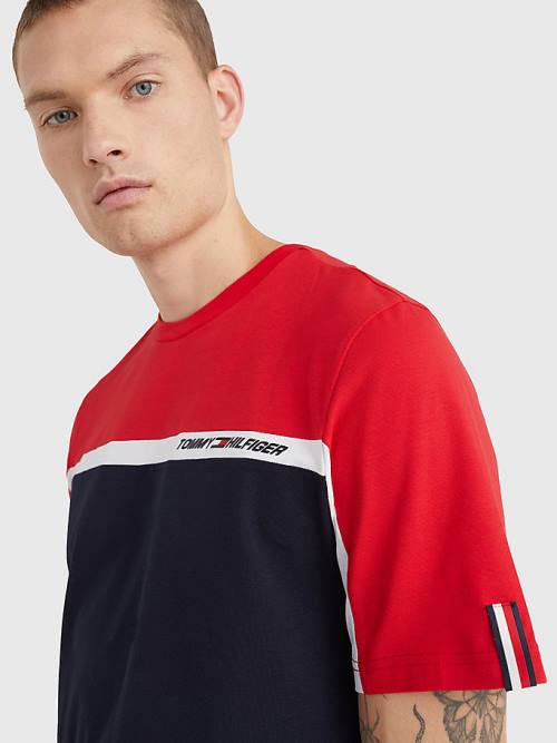 Tommy Hilfiger Sport TH Cool Colour-Blocked Póló Férfi Fehér | TH496AEG