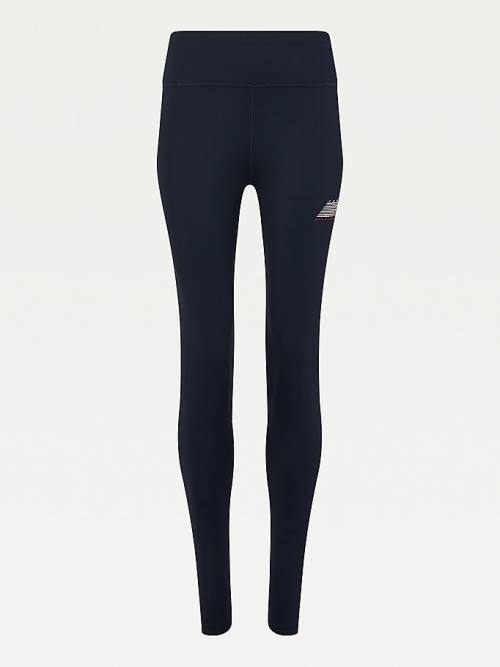 Tommy Hilfiger Sport TH Cool Flag Leggings Női Kék | TH318QOY