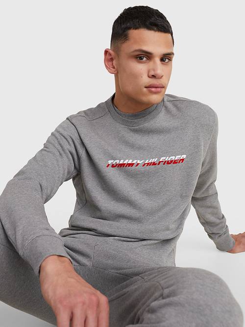 Tommy Hilfiger Sport TH Cool Graphic Pulóver Férfi Szürke | TH609NXJ