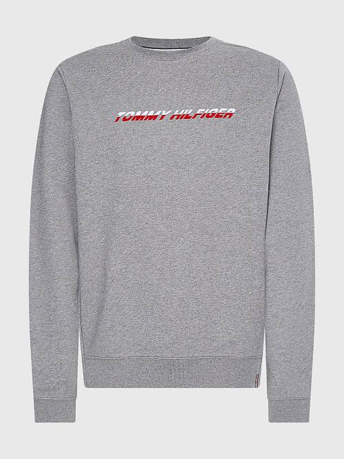 Tommy Hilfiger Sport TH Cool Graphic Pulóver Férfi Szürke | TH609NXJ