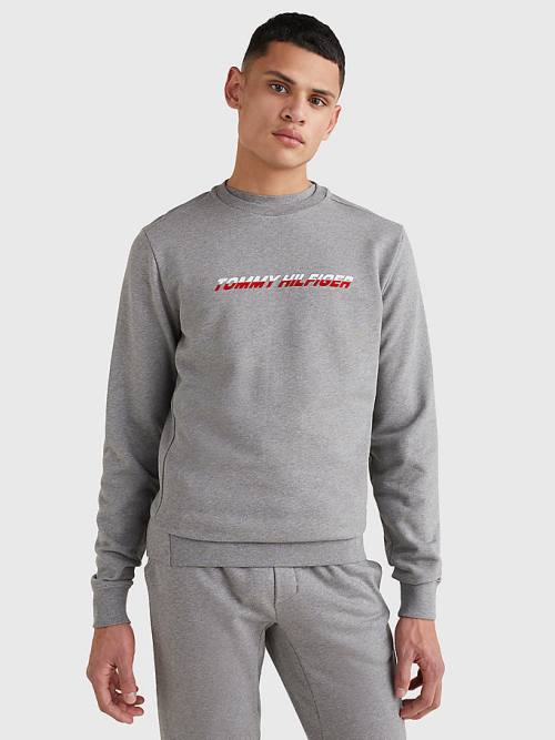 Tommy Hilfiger Sport TH Cool Graphic Pulóver Férfi Szürke | TH609NXJ