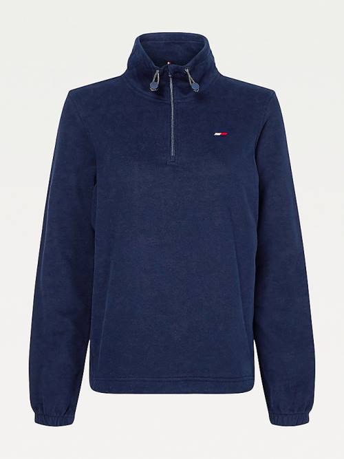 Tommy Hilfiger Sport TH Cool Half-Zip Pulóver Női Kék | TH205HNW