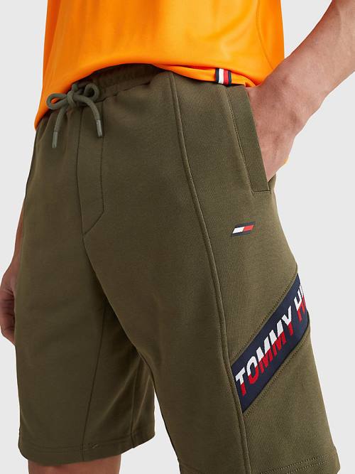 Tommy Hilfiger Sport TH Cool Organic Pamut Rövidnadrág Férfi Khaki | TH425XHP