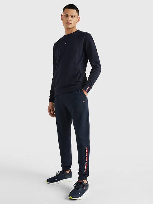 Tommy Hilfiger Sport TH Cool Organic Pamut Joggers Nadrág Férfi Kék | TH796QEC