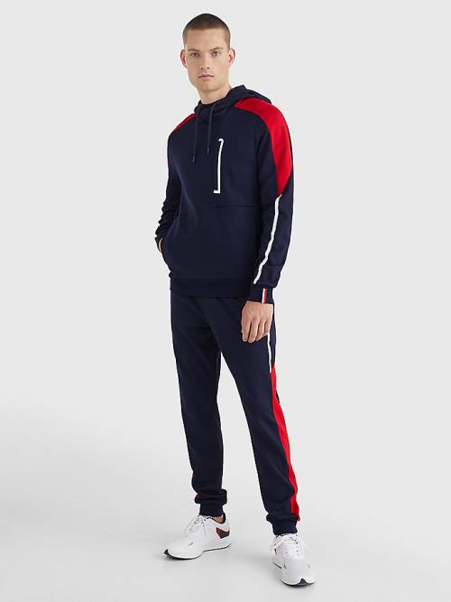 Tommy Hilfiger Sport TH Cool Regular Fit Kapucnis Pulóver Férfi Kék | TH836RZL