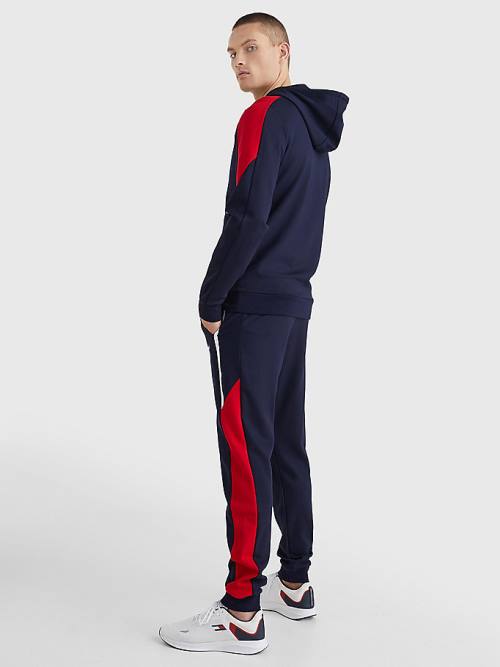 Tommy Hilfiger Sport TH Cool Regular Fit Kapucnis Pulóver Férfi Kék | TH836RZL