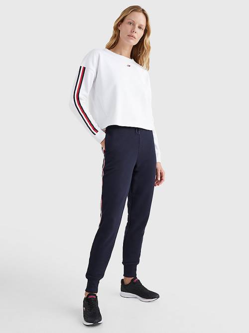 Tommy Hilfiger Sport TH Cool Relaxed Fit Pulóver Női Fehér | TH546ODP