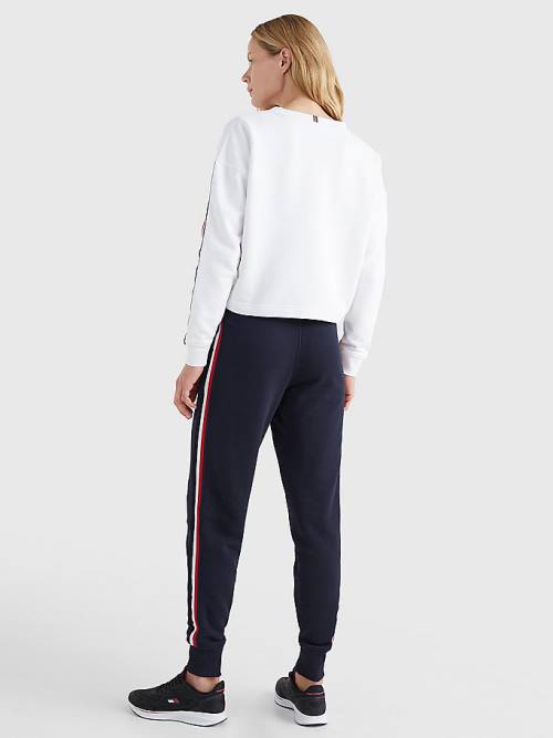 Tommy Hilfiger Sport TH Cool Relaxed Fit Pulóver Női Fehér | TH546ODP