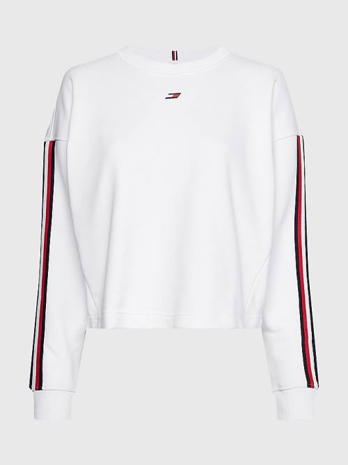 Tommy Hilfiger Sport TH Cool Relaxed Fit Pulóver Női Fehér | TH546ODP