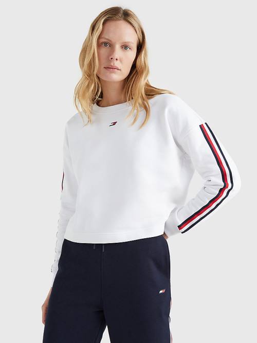 Tommy Hilfiger Sport TH Cool Relaxed Fit Pulóver Női Fehér | TH546ODP