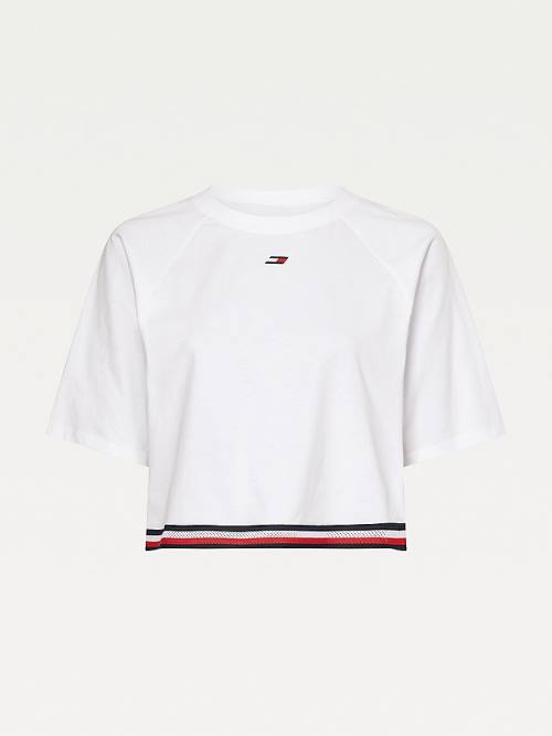 Tommy Hilfiger Sport TH Cool Relaxed Organic Pamut Póló Női Fehér | TH076MJB