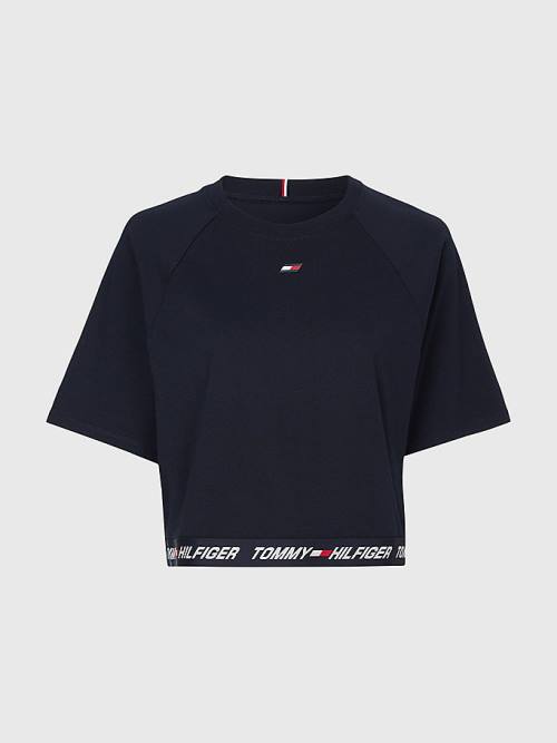 Tommy Hilfiger Sport TH Cool Relaxed Organic Pamut Póló Női Kék | TH389OTY