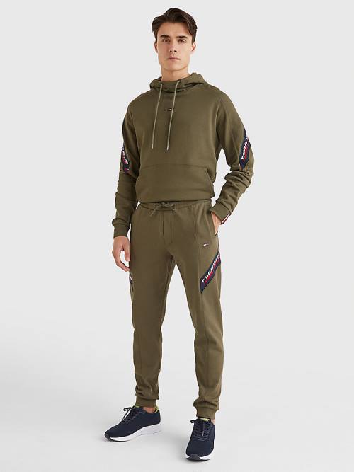 Tommy Hilfiger Sport TH Cool Tape Joggers Nadrág Férfi Khaki | TH627SEP