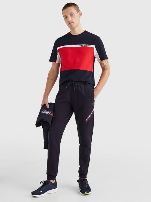 Tommy Hilfiger Sport TH Cool Tape Joggers Nadrág Férfi Kék | TH752XVW