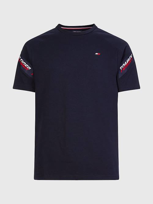 Tommy Hilfiger Sport TH Cool Tape Póló Férfi Kék | TH234UGH