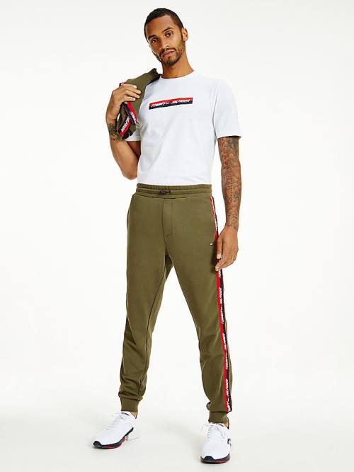 Tommy Hilfiger Sport Tape Joggers Nadrág Férfi Khaki | TH106TXI