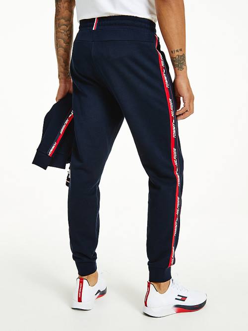 Tommy Hilfiger Sport Tape Joggers Nadrág Férfi Kék | TH728KTA