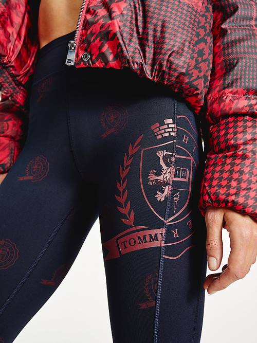 Tommy Hilfiger Sport Tommy Icons Full Length Leggings Női Kék | TH613XNY