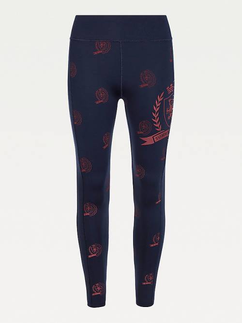 Tommy Hilfiger Sport Tommy Icons Full Length Leggings Női Kék | TH613XNY