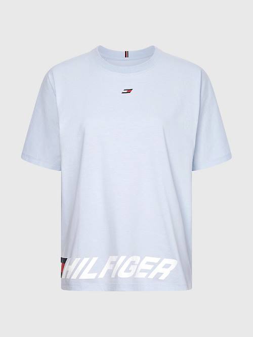 Tommy Hilfiger Sport Wraparound Logo Relaxed Fit Póló Női Kék | TH526ZLI