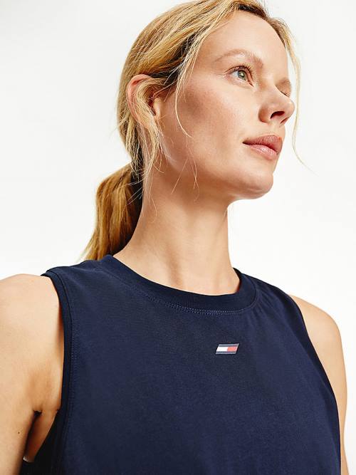 Tommy Hilfiger Sport Wrapped Print Relaxed Tank Top Póló Női Kék | TH564BYH