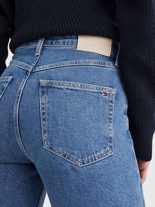 Tommy Hilfiger Straight Denim Rövidnadrág Női Denim | TH503ZGH