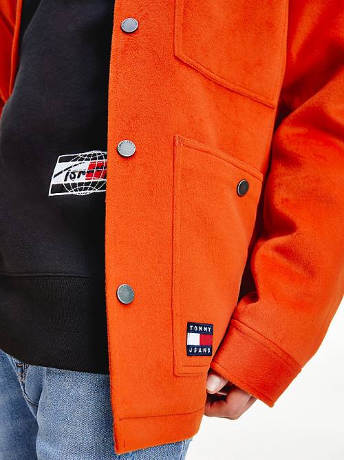 Tommy Hilfiger Stretch Moleskin Worker Kabát Férfi Piros | TH290RDL